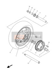 2PW2533800P0, Cast Wheel, Rear, Yamaha, 0